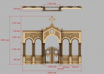 Iconostasis (IKN_0220) 3D model for CNC machine